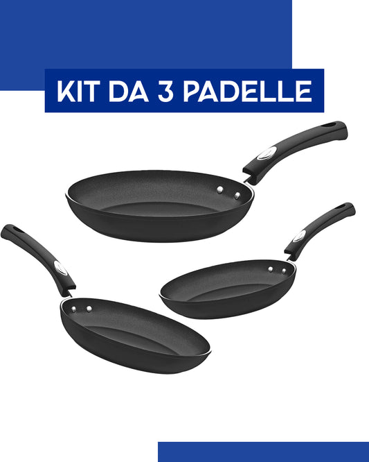 TRIS DI PADELLE ANTIADERENTI MONACO