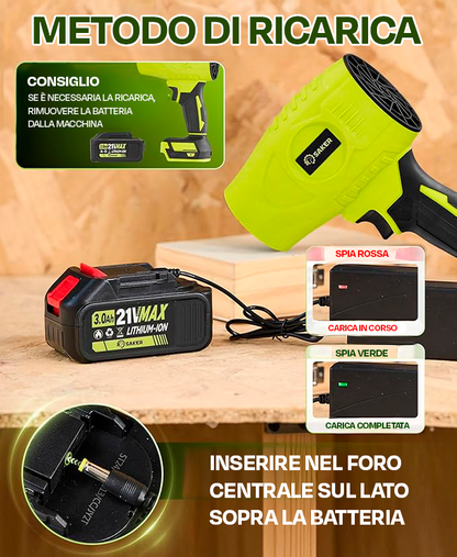Soffiatore di foglie senza filo