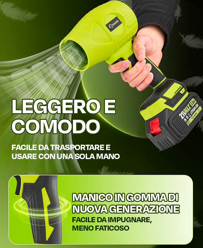Soffiatore di foglie senza filo